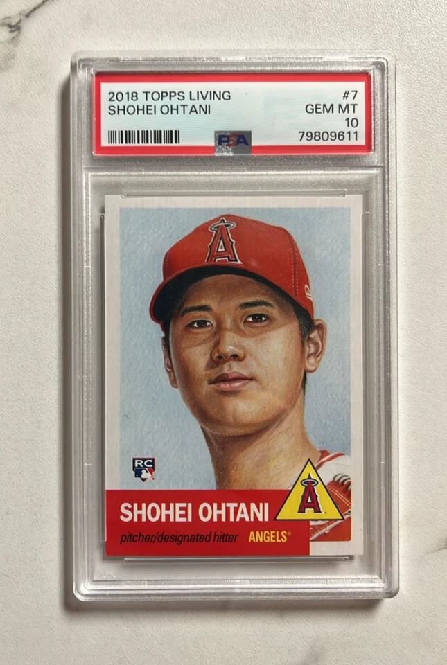 2018 TOPPS LIVING SET #7 SHOHEI OHTANI RC PSA 10 GEM MINT LA ANGELS/DODGERS - Image 1 of 1