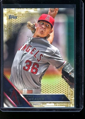 2016 Topps #174 Jered Weaver Gold #/2016 - Image 1 of 2
