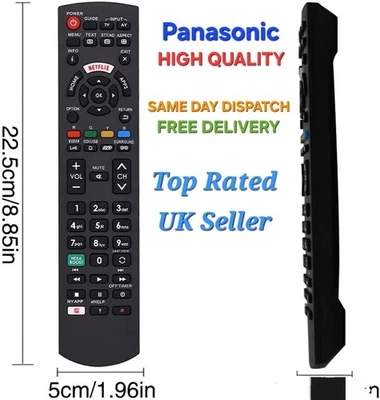 PANASONIC TV REMOTE FIT FOR ALL PANASONIC SMART TV WITH NETFLIX- MY APPS BUTTON  - Image 1 of 4