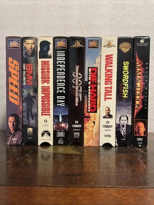 Lot Of 9 Classic VHS Action Movies (Read Description) Foto 1 de 4