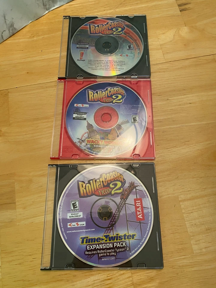 Roller Coaster Tycoon 2 (PC, 2003) + Time Twister & Wacky World Expansion Packs - Image 1 of 1