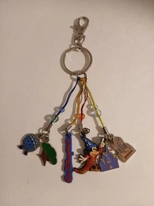 Walt Disney World Dangling Four Parks Mickey Mouse Sorcerer Keychain Beads - Picture 1 of 6