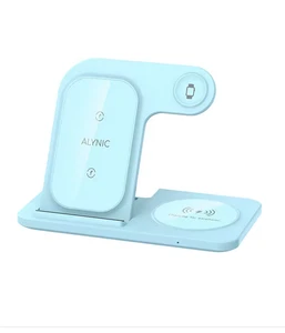Support de chargeur sans fil rapide LED 30W, Station de charge pliable - Photo 1/6