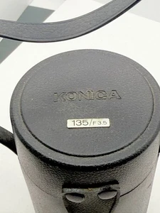 Konica Dedicated Hard Lens Case for Konica AR 135mm F3.5 Lens & strap Excellent - Picture 1 of 4