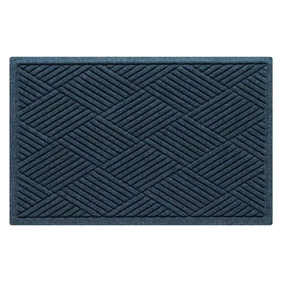 Waterhog Diamonds 23 дюйма X 35 дюймов Коврик для дверей помещений и улицы из полиэстера ПЭТ темно-синий - Изображение 1 из 4