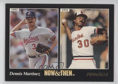 1993 Pinnacle Now & Then Dennis Martinez #291 - Image 1 of 2