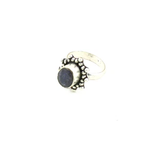 Anillo Piedras Preciosas Iolita Natural Hecho a Mano Joyería Talla EE. UU. 7 Ovaladas Facetadas Joyería - Imagen 1 de 6