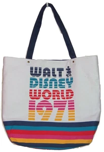 Bolso de Mano Walt Disney World 1971 Lona Arco Iris Nuevo - Imagen 1 de 2