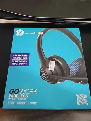 JLab Go Work Hybrid Bluetooth Wireless Headset - Black - Image 1 of 4