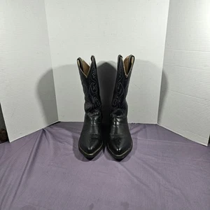 Maxitred Western Cowboy Black Oil Resistant Pointed Toe Boots Sz 9.5 D - Picture 1 of 24