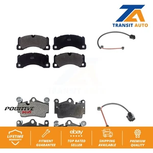 Front Rear Semi-Metallic Disc Brake Pads And Wear Sensor Kit For Porsche Cayenne - Picture 1 of 9