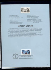 #3211 32c Berlin Airlift USPS #9814 Souvenir Page - Picture 1 of 1