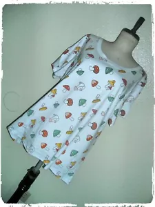 Electric Pink White Mushroom Stoner 90's Tee 2X - Picture 1 of 7