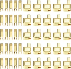 25 Sets Reißverschluss Reparatursets, #10 Halter Box & Einsteckstifte, hellgolden - Bild 1 von 6