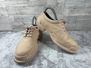 Camper Oxford Women 38 / 7.5M Pix Shoes Brown Pink Leather Comfort Lace Up - Picture 1 of 22