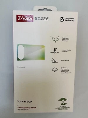ZAGG for Exterior Screen Fusion Eco Screen Protector Samsung Galaxy Z Flip4 NEW - Image 1 of 2