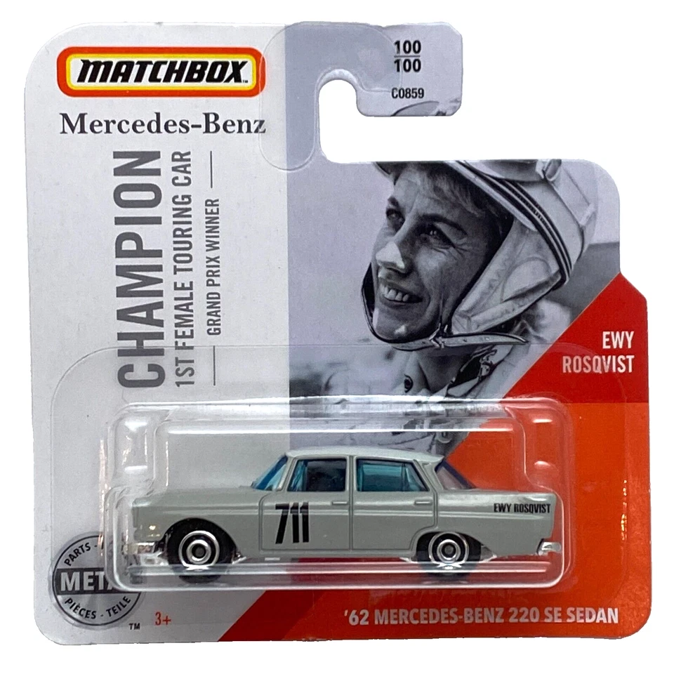'62 Mercedes-Benz 220 SE Sedan Ewy Rosqvist Matchbox 2021 MB1220 GKM52 1/64 - Image 1 of 1