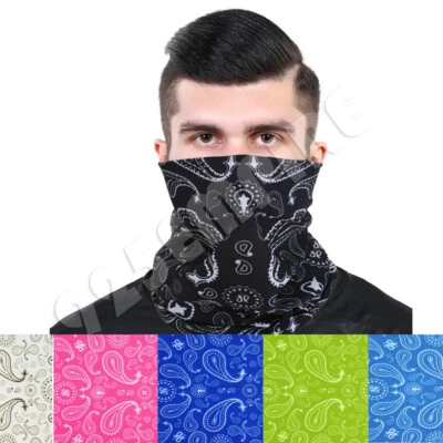 3 Pack Men's Paisley Tube Bandana Face Mask  Neck Gaiter Lot  - Image 1 of 4