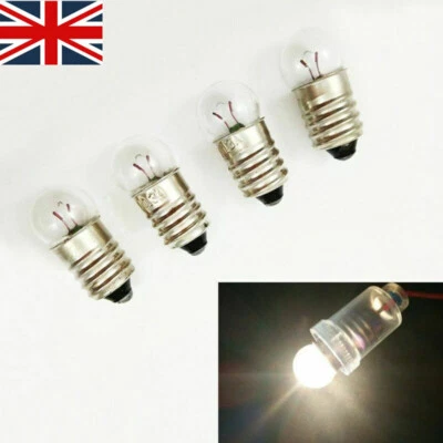 10pcs E10 LED Screw Base Light Bulb 2.5V/0.3A Flashlight Lab Indicator Lamp UK - Image 1 of 4