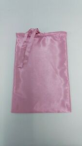Satin Bag Pink 33x23 Cm Large Drawstring Gift Reusable Pouche 
