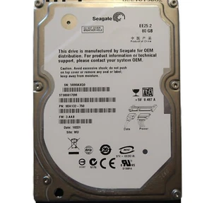 Seagate ST980817SM EE25.2 9DH132-750 FW:3.AAB WU 80gb 2.5" Sata Hard FEB/2010 - Picture 1 of 2