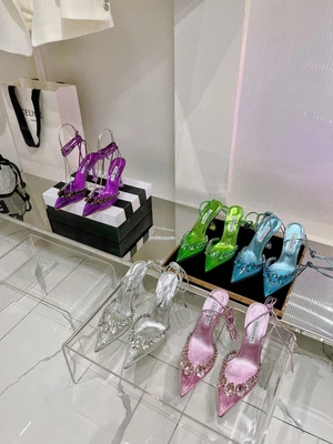 AQ High-heeled strappy sandals transparent women's shoes - Image 1 of 4