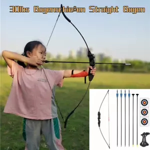 Kinderbogen Bogenschießen Straight Bogen und Pfeil Set 30lbs für Anfänger DE - Bild 1 von 13