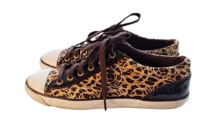 Coach BARRETT Sneakers Leopard Print Signature Women's Shoes Size 8 - Picture 1 of 5