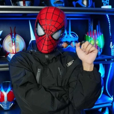 Spiderman Mask Moving Eyes Control Cosplay Lights Up Blink Eyes Tasm 2 Movie New - Image 1 of 4