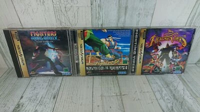 Fighting Vipers Virtua Fighter 2 etc. Set of 3 Japan Ver Sega Saturn USED Games - Image 1 of 4