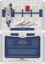2017 National Treasures Six Swatch Signatures Holo Silver /10 Mark Prior Auto