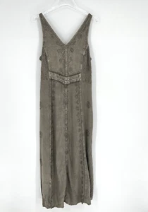 Vtg NorthStyle Dress Womens Large Green Embroidered Boho Maxi Hippie 90s Indie - Picture 1 of 13