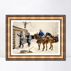 Lona enmarcada Estampado Giclee Arrestando al Desertor por Frederic Remington Wall Art - Imagen 1 de 16