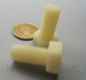 Cap Screw Bolt, Nylon, Natural 1/2"-13 x 1.00" Length, 20 pc - Picture 1 of 12