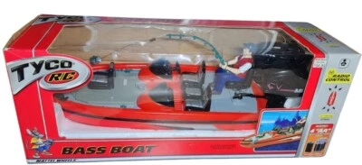 VTG 2002 Tyco RC Bass Boat Mattel Wheels Radio Control Tested Works New Open Box - Image 1 of 4