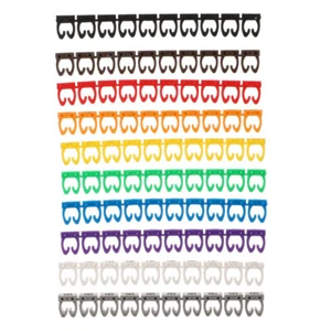 100 Pcs Number Tube Labels for Cable Multi-color Electronic Tags - Afbeelding 1 van 12