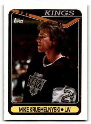 1990 Topps #167 Mike Krushelnyski    Los Angeles Kings Hockey Cards EX/ ID:55517 - Image 1 of 2