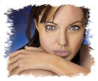 "Angelina" Canvas Print of Original Oil Painting - Actress Angelina Jolie