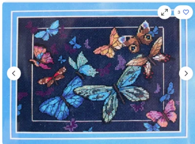 Vtg Rare The Gold Collection Petites EXOTIC BUTTERFLIES 2002 pattern only - Image 1 of 3