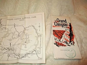 The Grand Canyon of Arizona Brochure~Grand Canyon Natl Park Basic Map~1963 - Picture 1 of 9