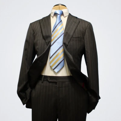 Samuelsohn Performance X Loro Piana 2 Piece Suit 41L Gray Super 120's Wool - Image 1 of 4