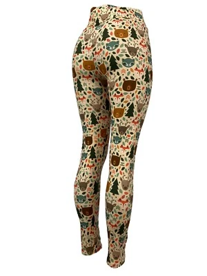 Leggings Woodland Creatures Fox Mapache Oso Ciervo - OS Curvy Diva y Tallas para Niños Foto 1 de 4