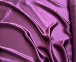 Plum Wine - 100% Silk Charmeuse Fabric - Picture 1 of 2