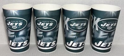 New York Jets Spirit Cups NFL Reusable Lot Of 4 Hologram 20 oz Tumbler - Image 1 of 4