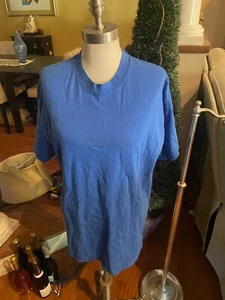 Camiseta Hanes Beefy-T Algodón Azul Brillante Cuello Redondo Mangas Cortas Adulto XL - Imagen 1 de 4