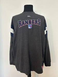 New York Rangers Athletic NHL Men’s Dark Gray Sweatshirt Size 2XL - Picture 1 of 6