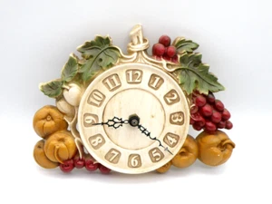 Vintage 1968 Burwood Fall Harvest Clock Plastic GERMANY Tested WORKS - Picture 1 of 13