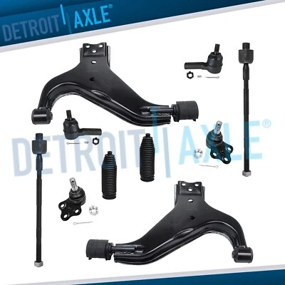 Front Lower Control Arms Ball Joints Tie Rods Boots for 1996-2004 Pathfinder QX4 - Image 1 of 4