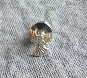 Coleman & Co Sterling Silver & 12k Black Hills Gold Angel Tie Tack Lapel Pin - Picture 1 of 11