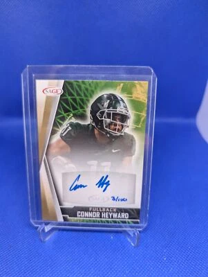 2022 SAGE Connor Heyward Autographs Green #/100 Michigan State Spartans - Image 1 of 2
